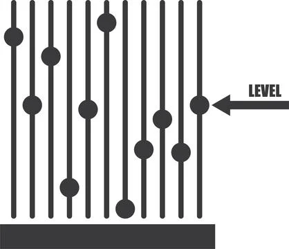 Level icon ,level  symbol black and white  icon Illustrazione stock