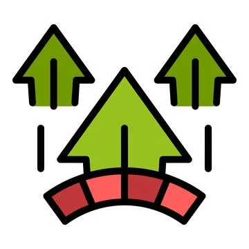 Level up icon vector flat Illustrazione stock