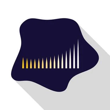 Level increasing graph showing improvement and progressing business growth Stock Illustration