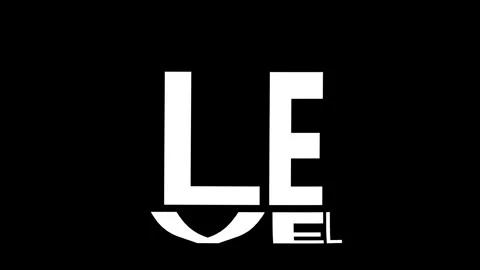 Level Kinetic Warp Text Animation Stock Footage 314998686