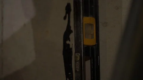 Level Leaned Against Wall Stock-Footage 100695153