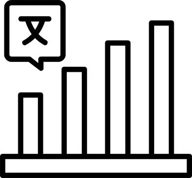 Level Up Line Icon Design Stock Illustration