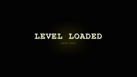 Level Loaded Text Animation - Game Start Screen, Loading Bar, Progress Indi.. Stock Footage 331568213