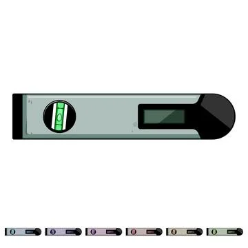Level measurement tool showing precision and accuracy Stock Illustration