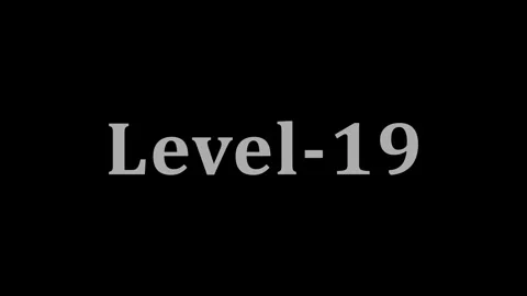 Level nineteen text displayed on black background screen in minimal digital.. Vidéo 337805097