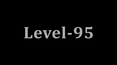 Level ninety five text on simple black background for minimalist game desig.. Video stock 337804964