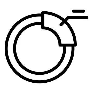Level pie chart icon outline vector. Data circle 스톡 일러스트