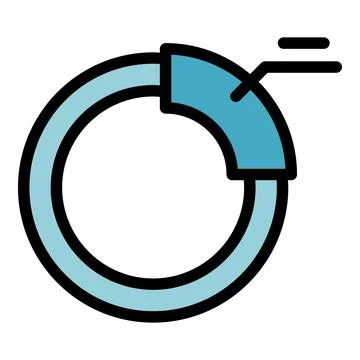 Level pie chart icon vector flat Illustrazione stock