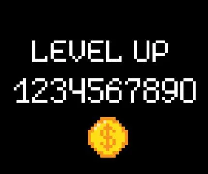 Level up pixel vector Stock Illustration