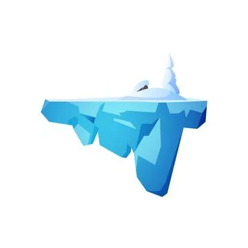 Level platform, frozen forest ice land island floating, vector fantasy game Stock Illustration