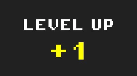 Level up plus one simple flat Stock Illustration