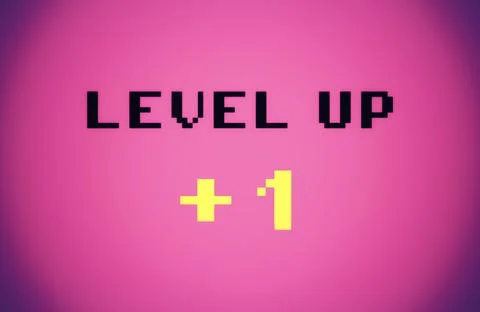 Level up plus one vaporwave 8bit イラスト素材