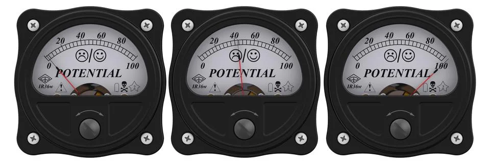 Level of POTENTIAL. The analog indicator Illustration