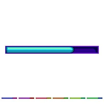 Level progress bar indicating completion or achievement Stock Illustration
