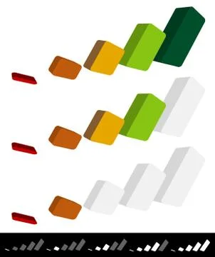 Level, progress indicators, battery level indicators. Editable vector. Stock Illustration