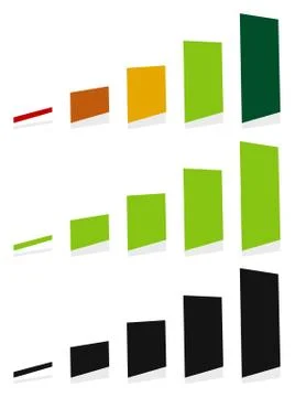 Level, progress indicators, battery level indicators. Editable vector. Ilustración de archivo