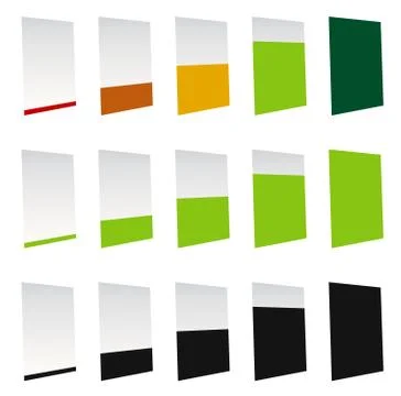 Level, progress indicators, battery level indicators. Editable vector. Ilustración de archivo