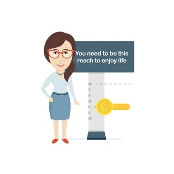 Level of Reach Barrier Stock Illustration