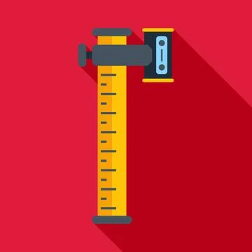 Level ruler tool for accurate measurement in flat design style Stock Illustration