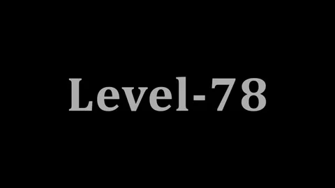 Level seventy eight text display showing progress in digital video game cha.. Vídeos de archivo 337805001