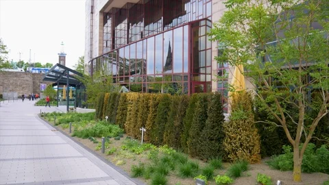 Level Shot Hyatt Hotel Cologne Stock Footage 106964322