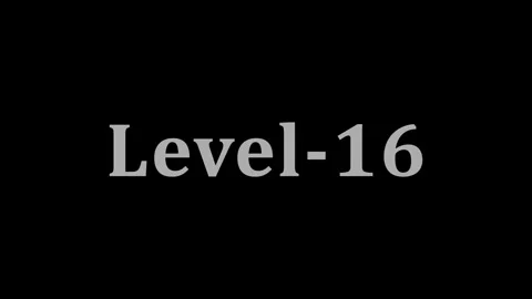 Level sixteen text display with simple gray typography on solid black backg.. 스톡 동영상 337805100