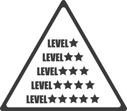 Level symbol under tringle shape Stock Illustration
