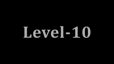 Level ten digital graphic text overlay for video game progress visual indic.. Stock Footage 337805113