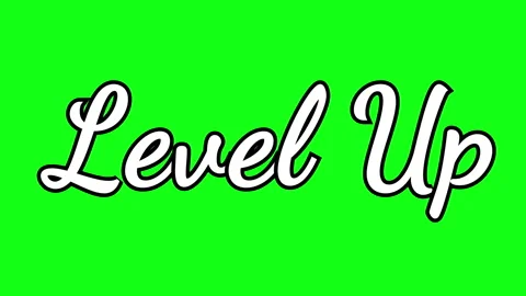 Level Up text animation Stock Footage 310098584