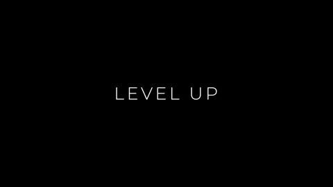 Level Up text with glitch animation on black background Stock Footage 316831568