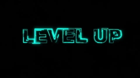 Level up text neon animation,Cyber monday sale Video stock 141335567