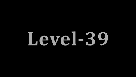 Level thirty nine text displayed on simple black background for modern gami.. Vidéo 337805064