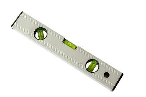 Level tool isolated on white background Foto stock