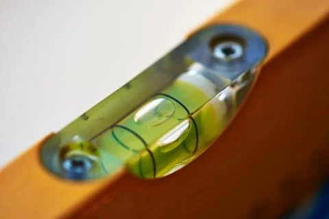 Level tube closeup Foto stock