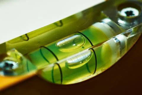 Level tube closeup Foto stock