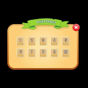 Level ui kits vector 库存插图