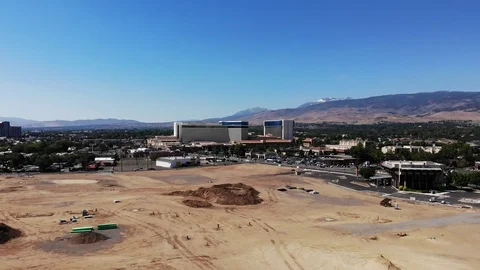 Leveled Construction Site in Reno NV - Aerial Drone Stock Footage 117331925