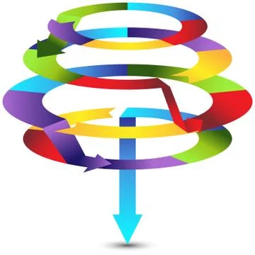 Leveled process chart Stock Illustration