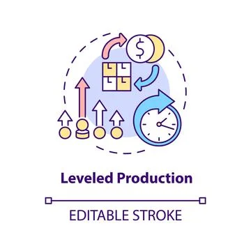 Leveled production concept icon イラスト素材