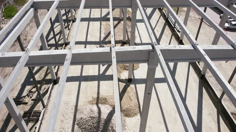 Leveling And Compaction Of Soil On The Construction Site. Modern Mini excavator Stock Footage 154825406