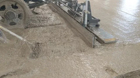 Leveling Concrete Stock Footage 282970139