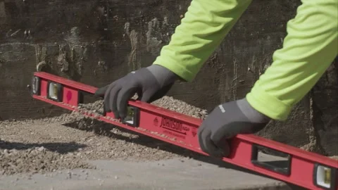 Leveling foundation sand Stock-Footage 255857430