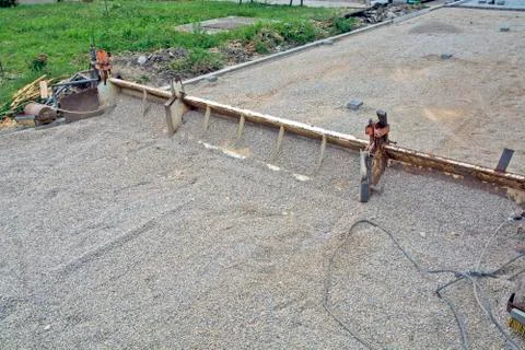 Leveling the substrate Stock Photos