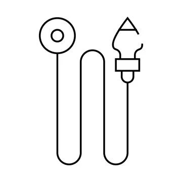 Leveling weight line icon vector illustration black Stock Illustration
