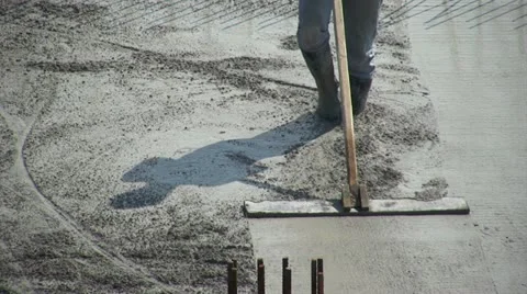 Levelling cement floor Stock Footage 11842470