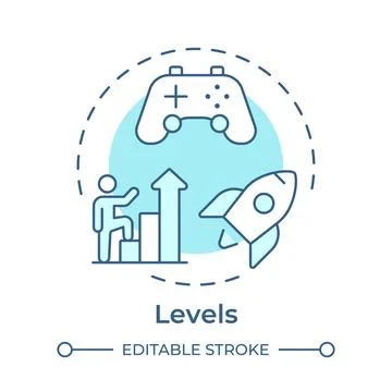 Levels soft blue concept icon Stock Illustration