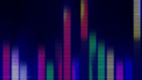 Levels vu audio led level meter Stock Illustration