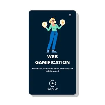 Levels web gamification vector Illustrazione stock