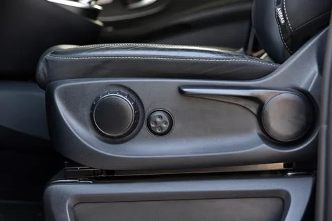 Lever for adjusting the seat position Stock Photos
