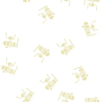 Lever coffee maker glyph vector seamless pattern Stock Illustration